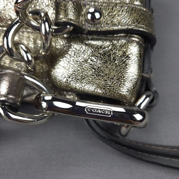 Coach Brooke Hobo Bag Metallic Gold Leather F17165 Slouchy Shoulder Purse Y2K - Picture 15 of 16